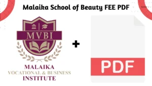 Malaika School of Beauty FEES Structure PDF